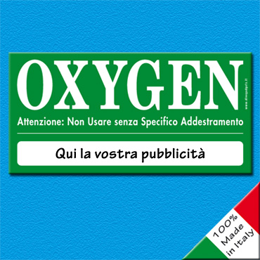 Adesivo bombola Oxigen formato 30 x 15 cm.